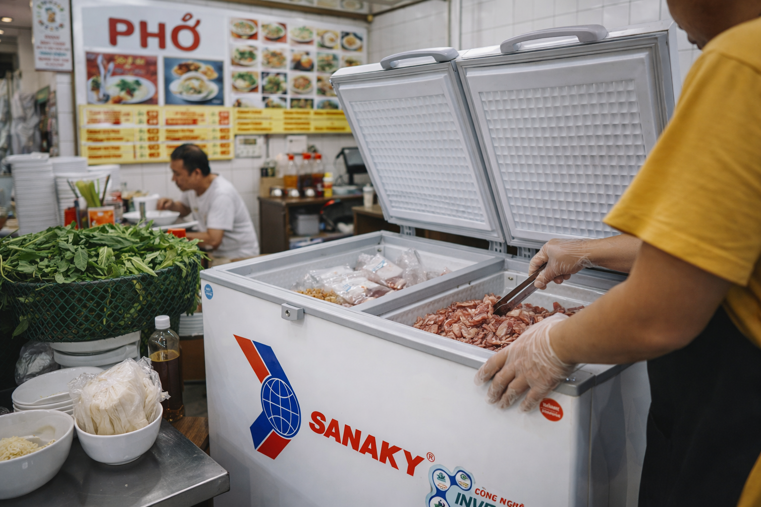 Tủ đông Sanaky sử dụng cho hộ kinh doanh nhỏ trữ hàng ngắn ngày