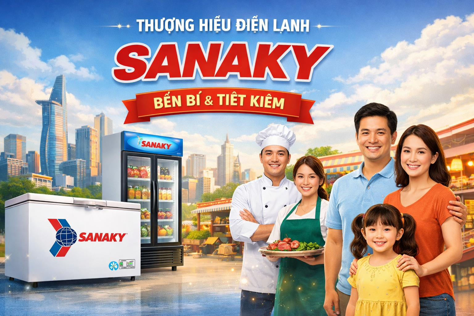 Tủ đông Sanaky chính hãng phục vụ gia đình và kinh doanh